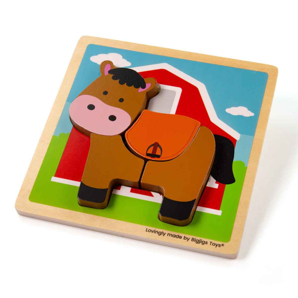 Bigjigs | Chunky Lift Out Horse Puzzle | ChocoLoons