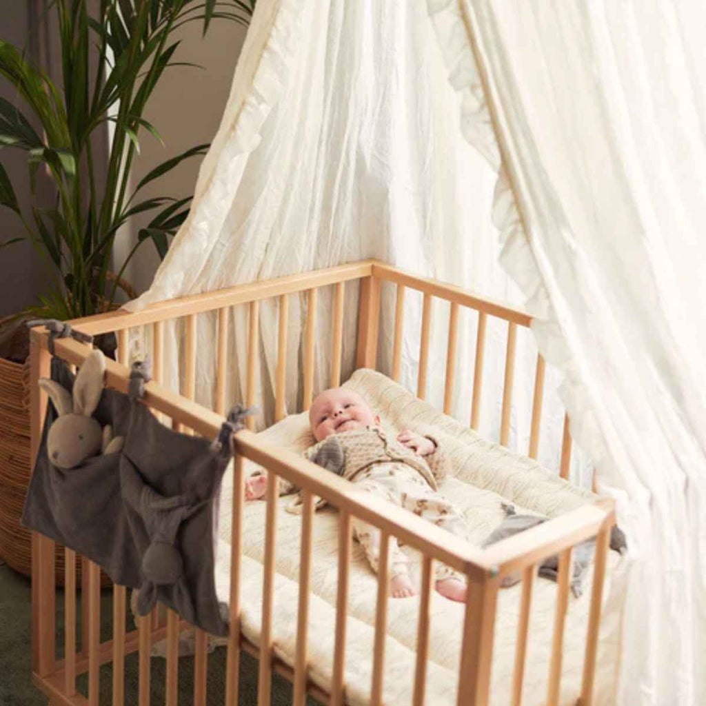 Jollein | Vintage Ruffle Canopy Over Cot | Ivory | ChocoLoons