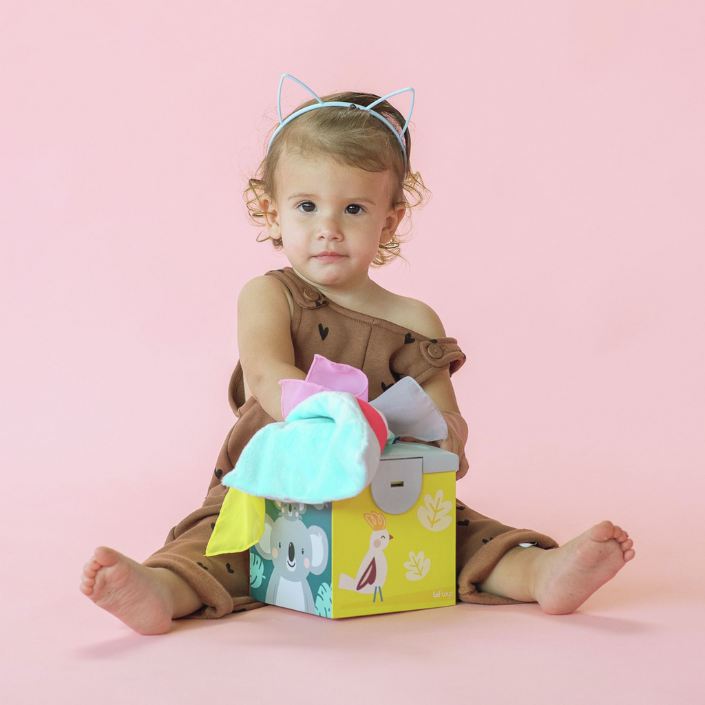 Taf Toys | Child Playing With Tissue Box | Kimmy Koala | ChocoLoons