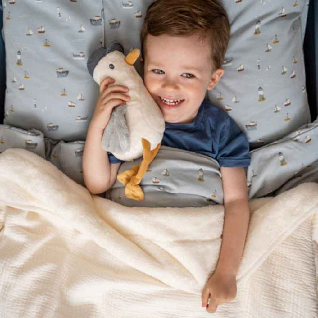 Little Dutch | Boy With Bassinet Blanket | Pure Soft White | ChocoLoons