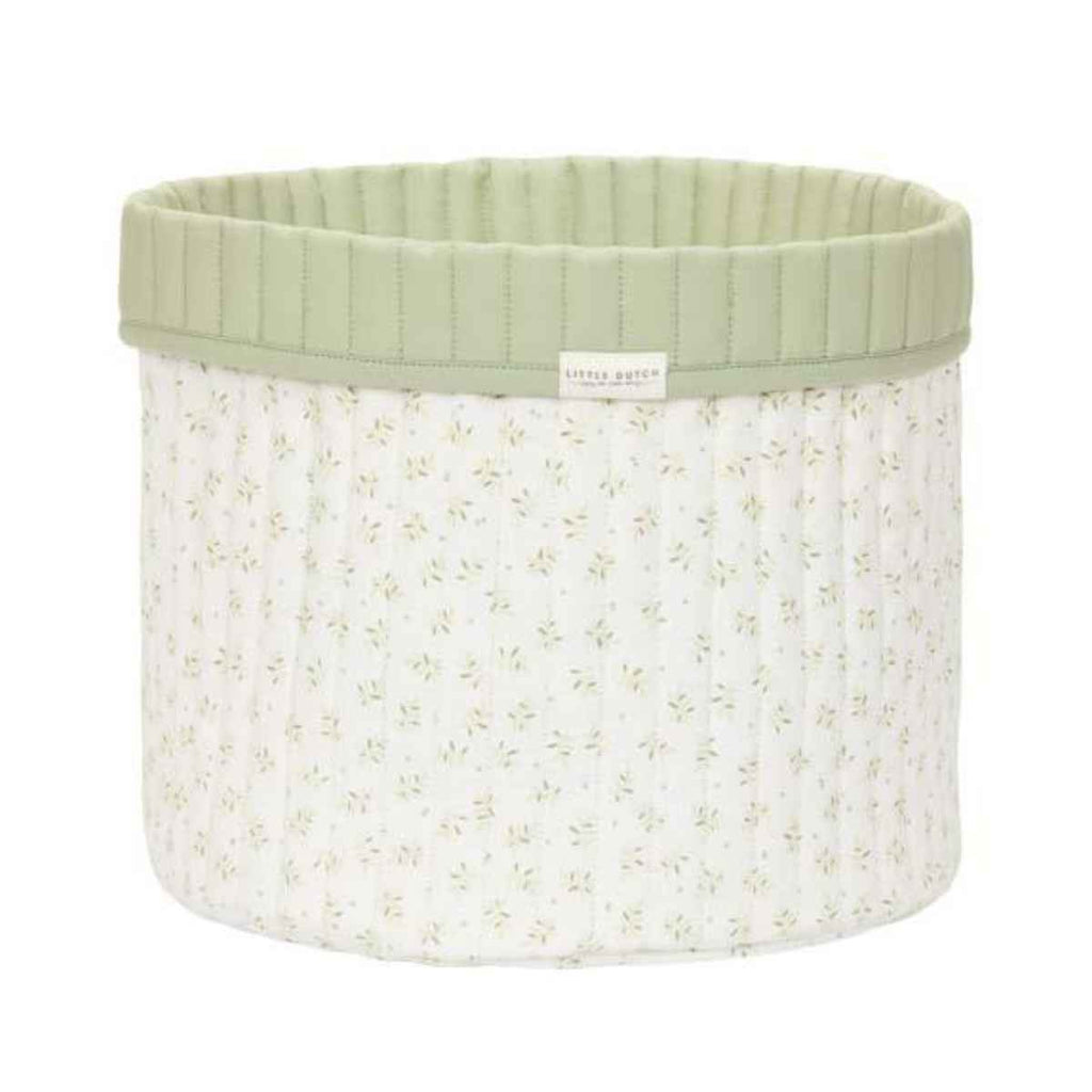 Little Dutch | Quilted Storage Basket Large | Blueberry Leaves | ChocoLoons