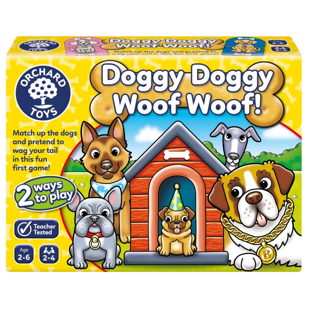 Orchard Toys | Doggy Doggy Woof Woof Game | Front Cover | ChocoLoons