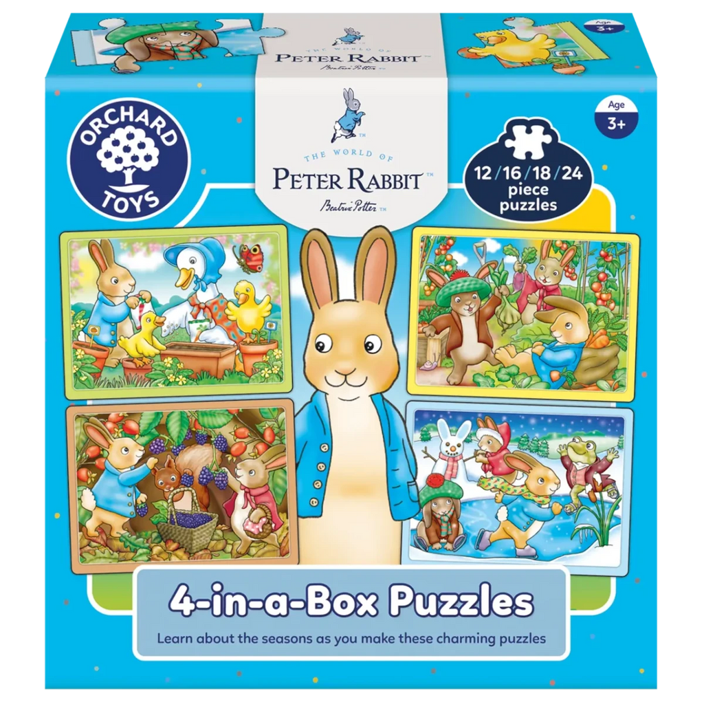 Orchard Toys | Peter Rabbit Puzzles | 4 In A Box Puzzles | ChocoLoons