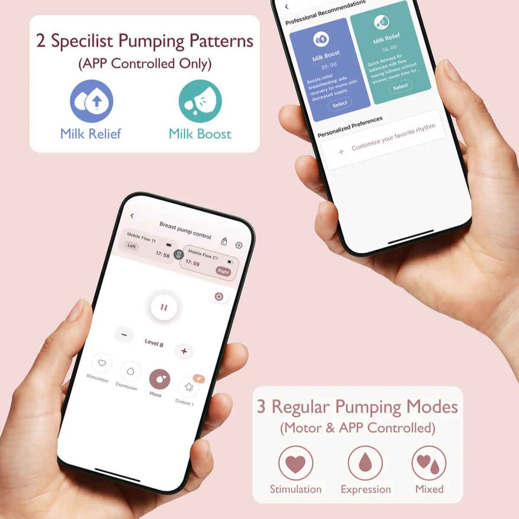 Momcozy | Mobile Flow™ Hands-Free | Breast Pump | Mobile Application | ChocoLoons