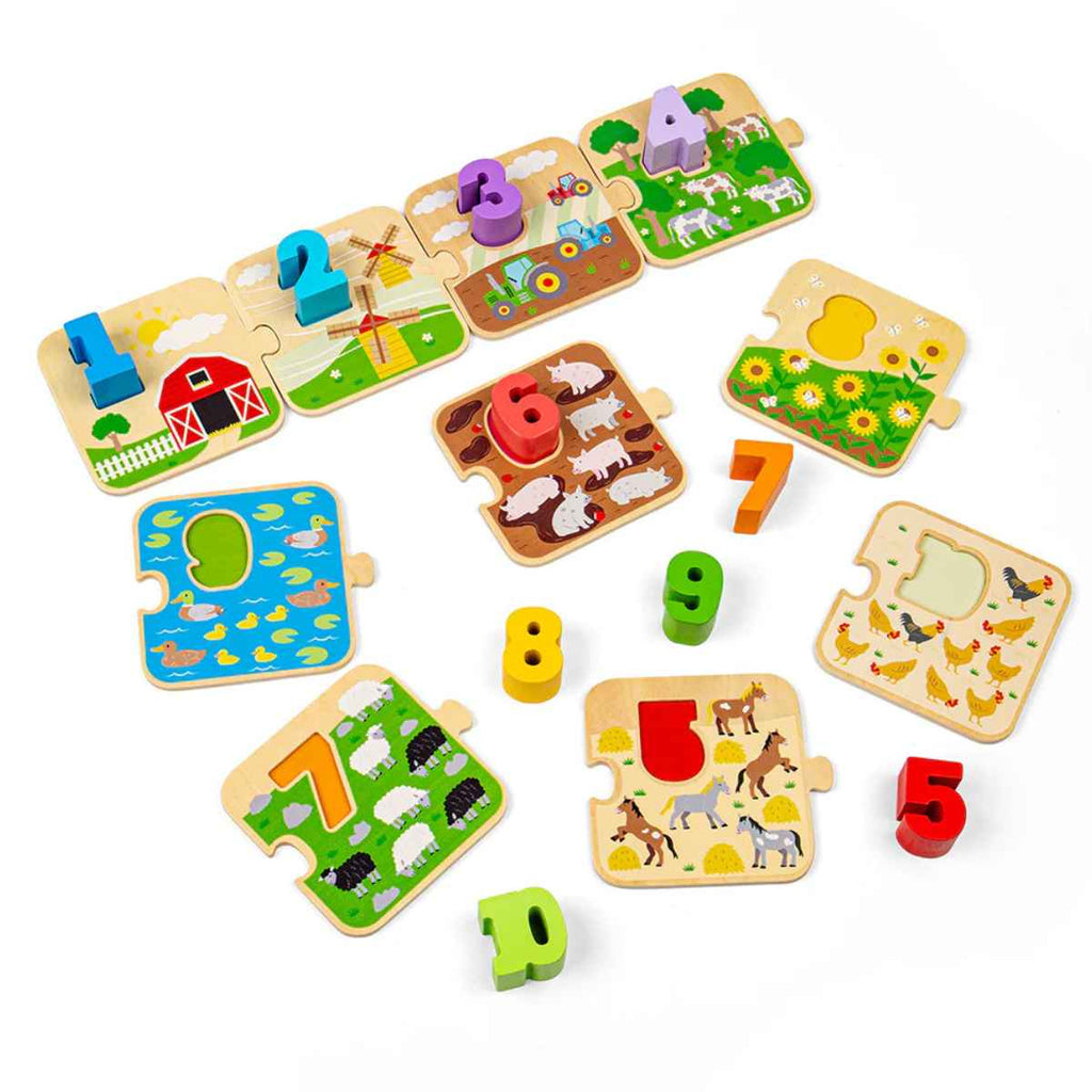 BigJigs | 1-10 Tile Puzzle | ChocoLoons