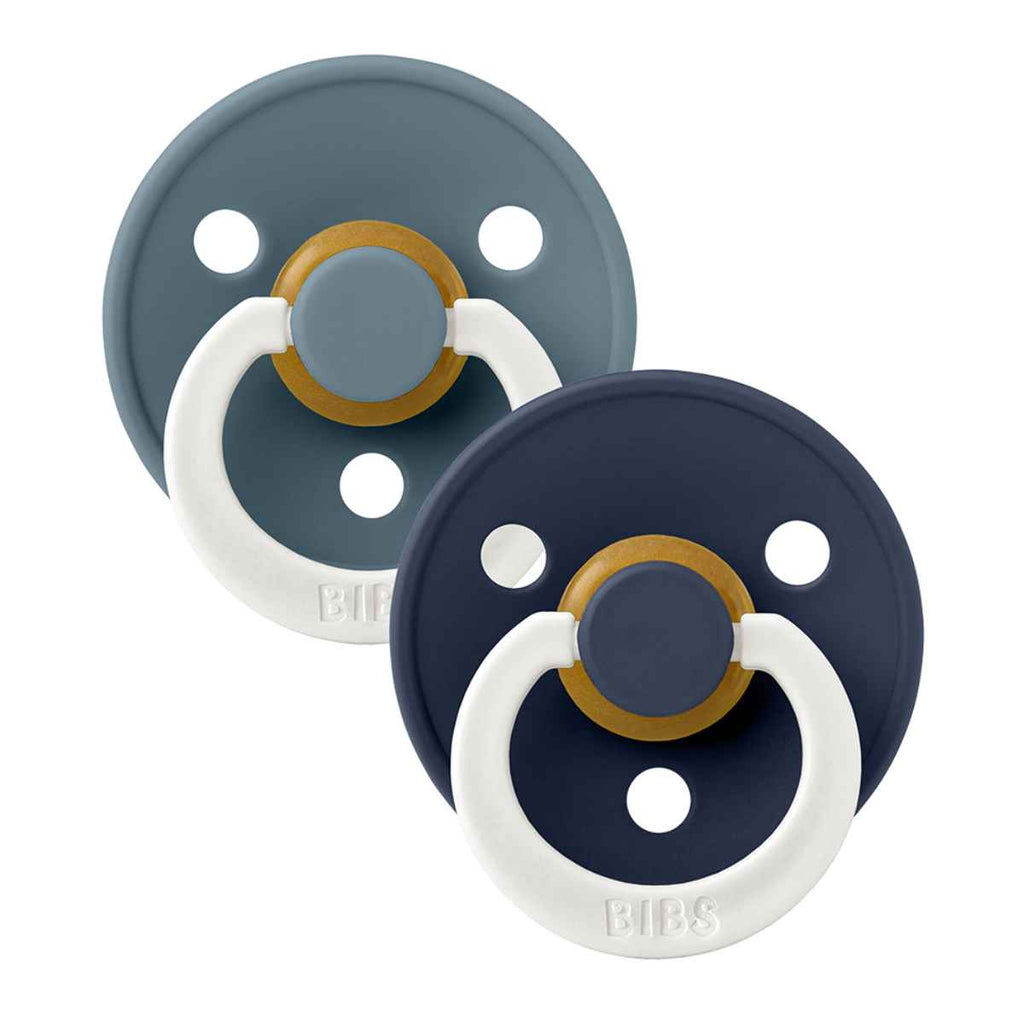 BIBS | Pacifier Twin Pack | Petrol Glow | Deep Space Glow | ChocoLoons