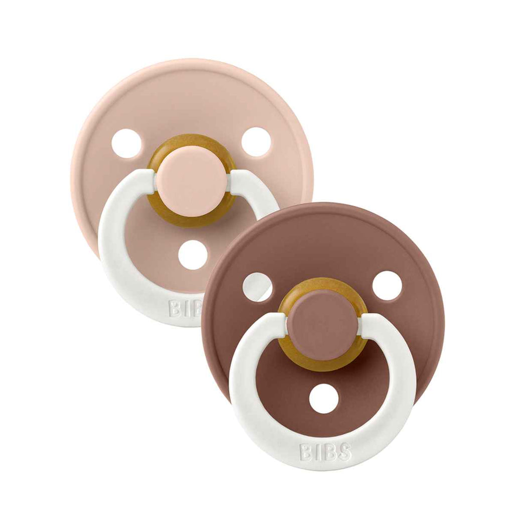 BIBS | Pacifier Twin Pack | Blush Glow | Woodchuck Glow | ChocoLoons