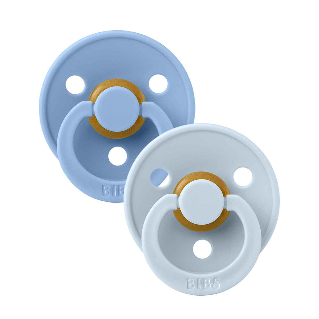 BIBS | Pacifier Colour | 2 Pack | Sky Blue | Baby Blue | ChocoLoons