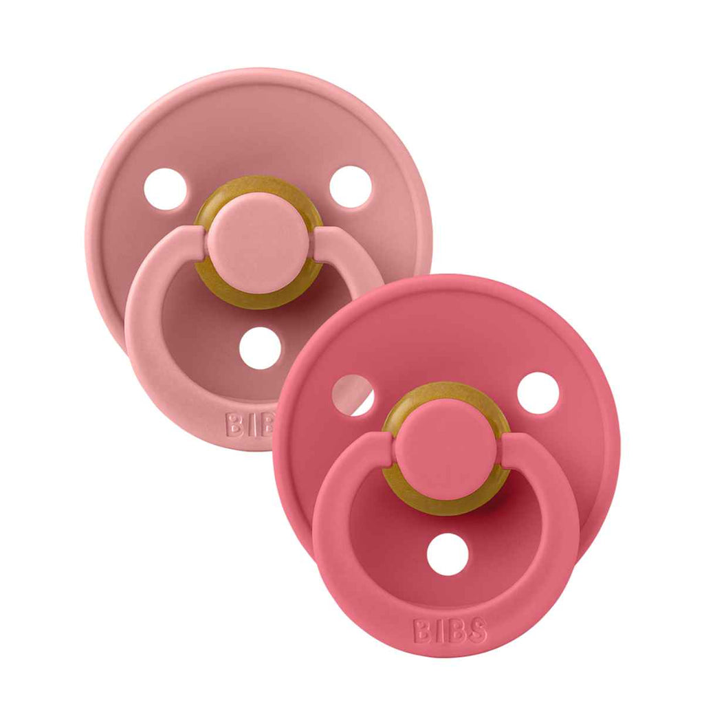 BIBS | Pacifier Colour | 2 Pack | Dusty Pink | Coral | ChocoLoons