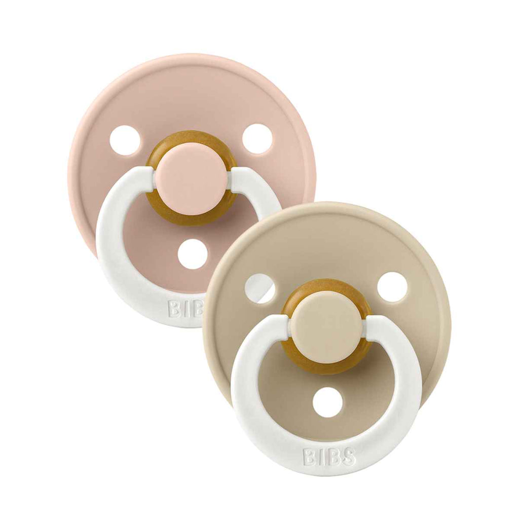 BIBS | Pacifier Twin Pack | Blush Glow | Vanilla Glow | ChocoLoons
