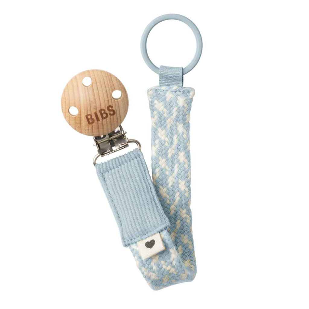 BIBS | Pacifier Clip | Baby Blue | Ivory | ChocoLoons