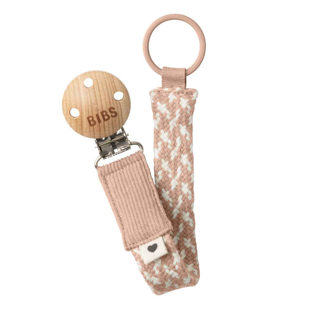 BIBS | Pacifier Clip | Blush | Ivory | ChocoLoons