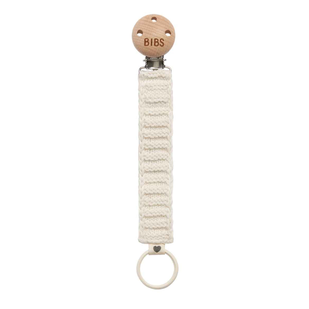 BIBS | Pacifier Clip Knitted | Ivory | ChocoLoons