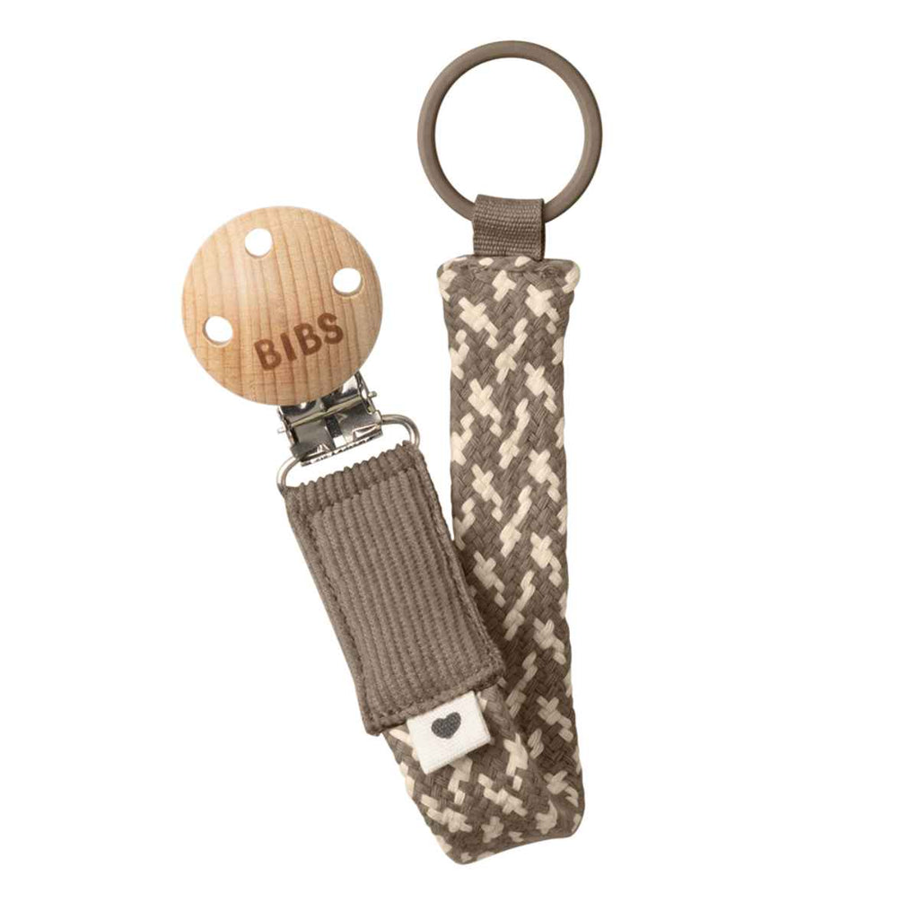BIBS | Pacifier Clip | Dark Oak | Vanilla | ChocoLoons