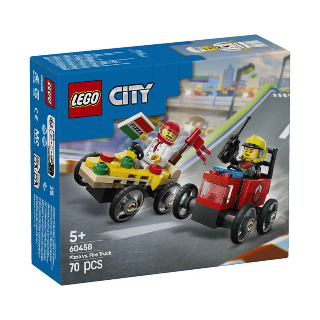 LEGO | City | Pizza vs. Fire Truck Race Car Pack | ChocoLoons 