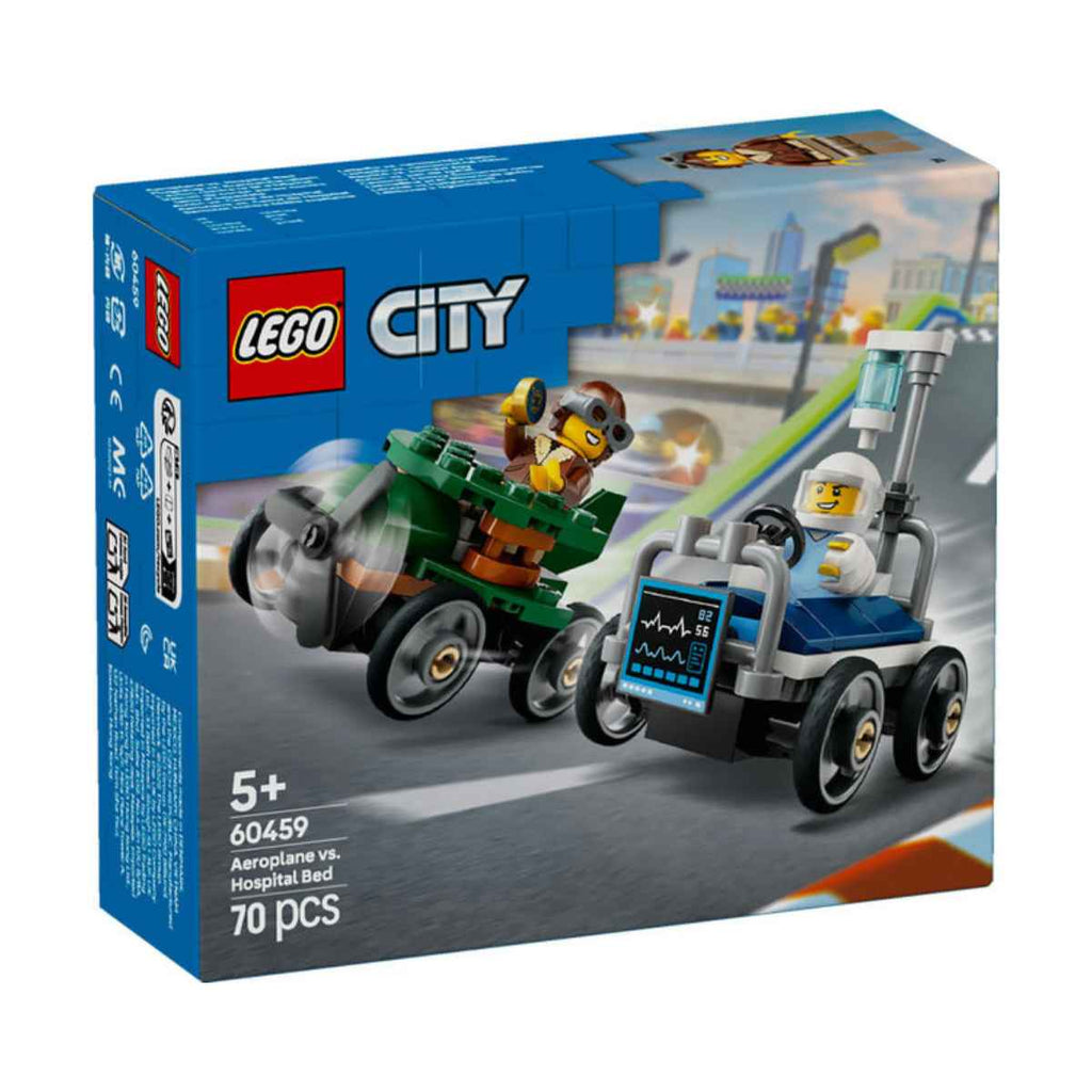 LEGO | City | Airplane vs. Hospital Bed Race Car Pack | ChocoLoons