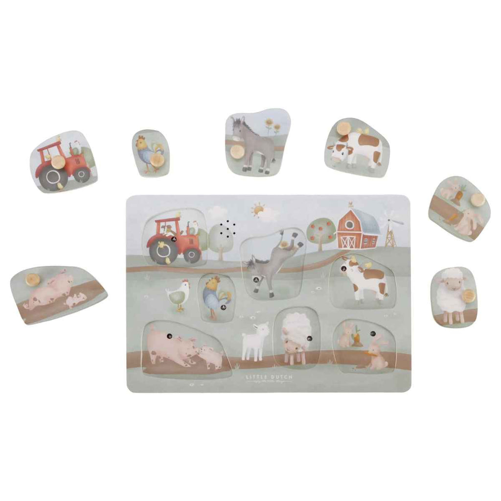 Little Dutch | Wooden Sound Puzzle | Pieces | ChocoLoons