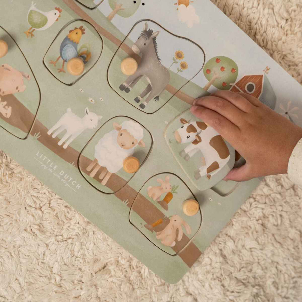 Little Dutch | Wooden Sound Puzzle | Little Farm | ChocoLoons
