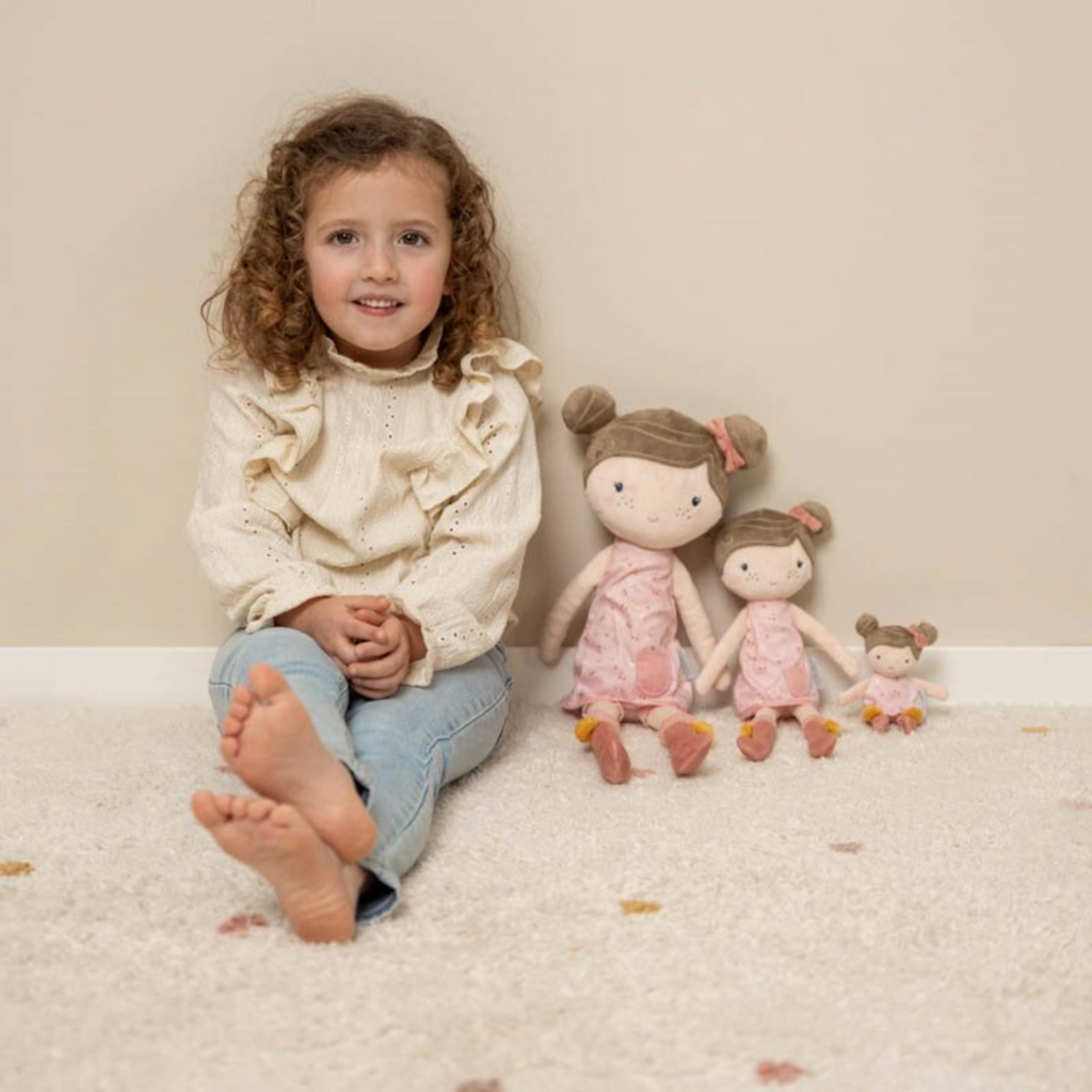 Little Dutch | Girl Sat Beside Rosa Cuddle Dolls | 35cm | ChocoLoons