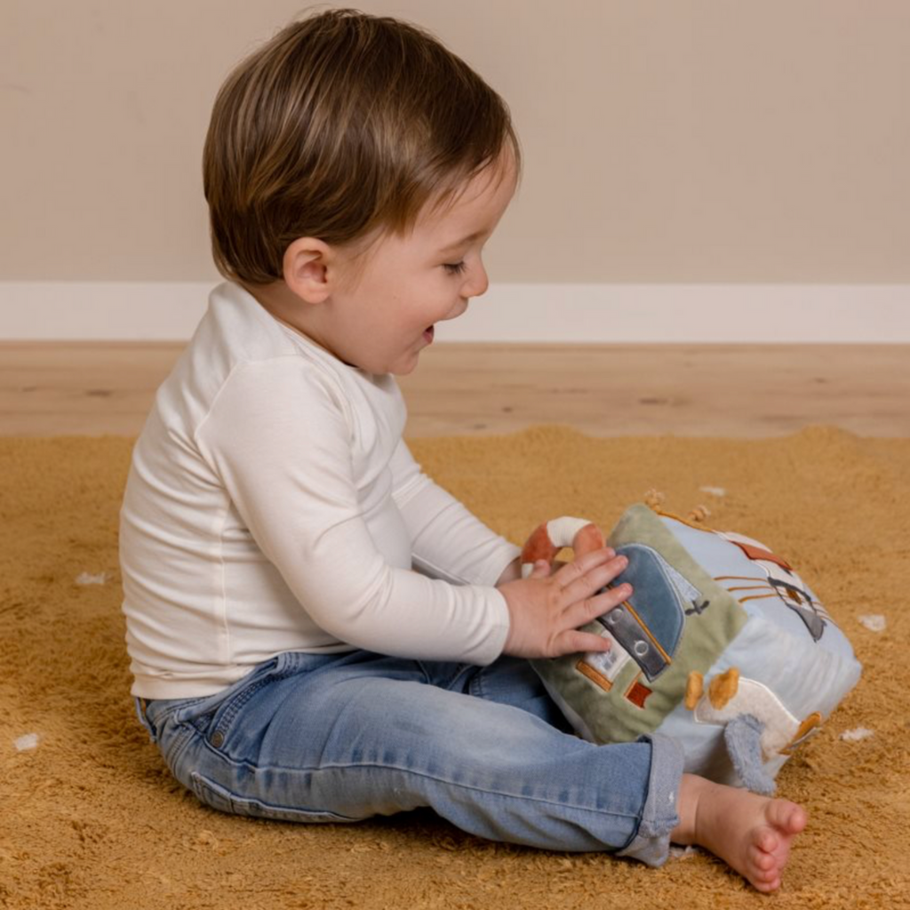 Little Dutch | Baby Playing With Soft Activity Cube | ChocoLoons