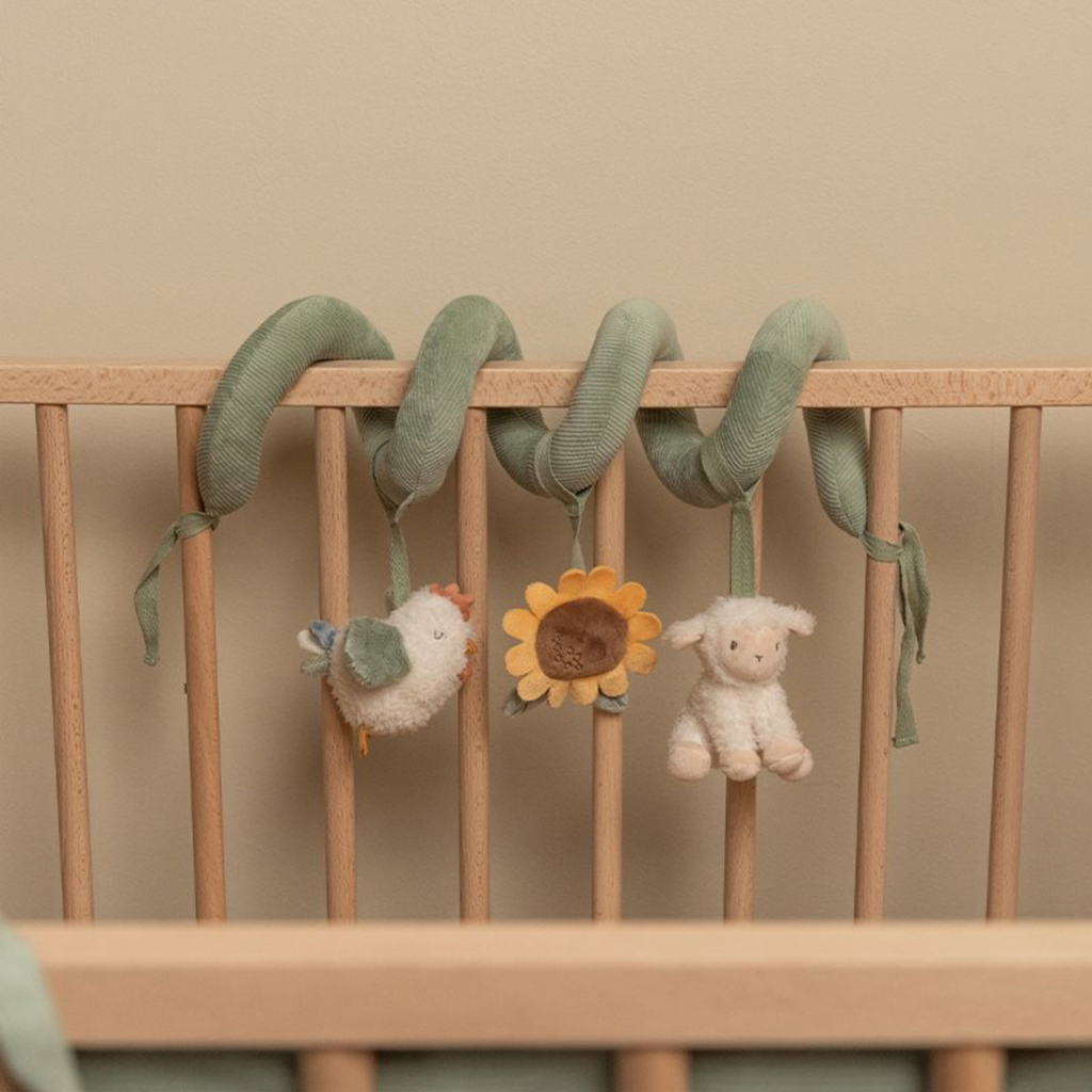 Little Dutch | Soft Activity Spiral Wrapped Around Cot | Little Farm | ChocoLoons