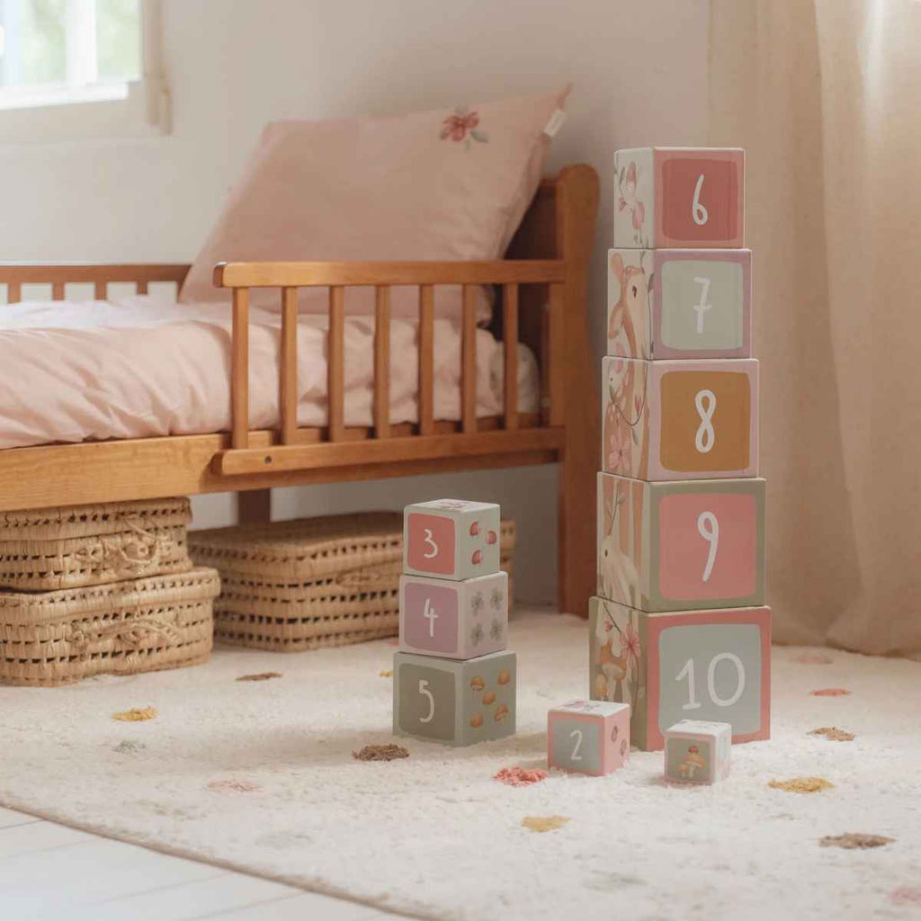 Little Dutch | Cardboard Stacking Blocks Stacked Up In Room | ChocoLoons