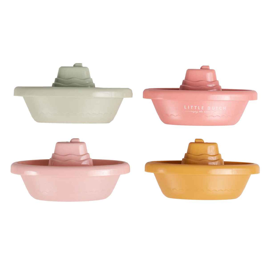 Little Dutch | Stackable Bath Boats | Pink | ChocoLoons