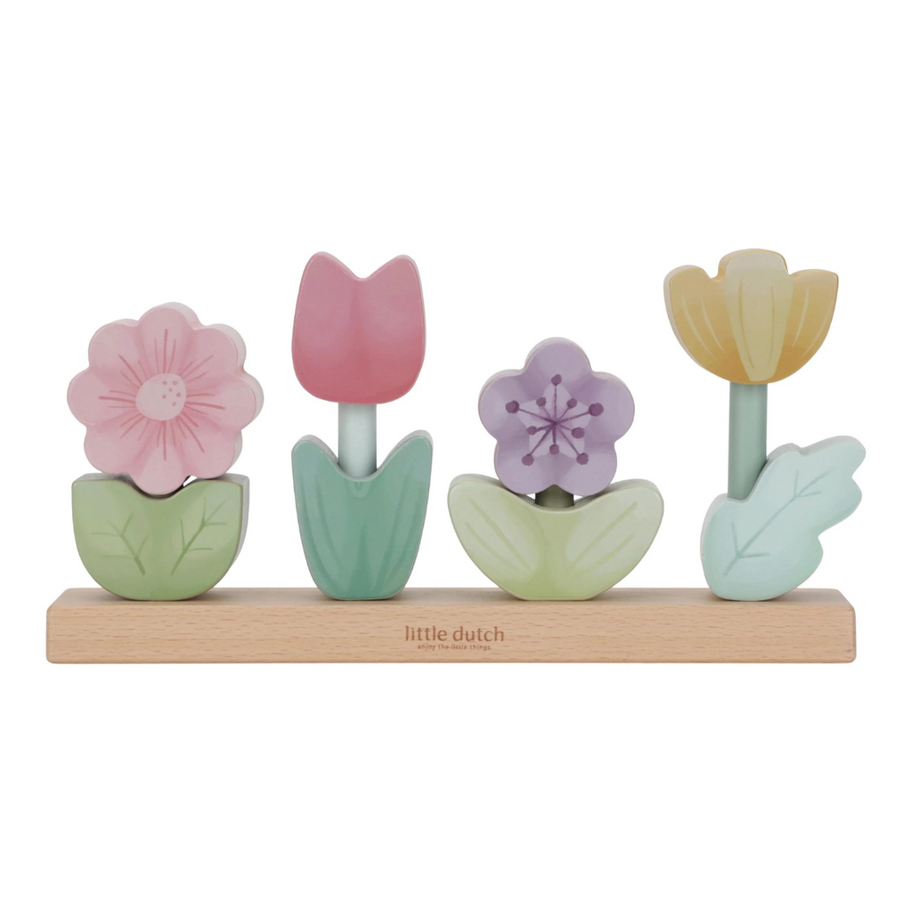 Little Dutch | Stacking Flowers Puzzle | Fairy Garden | ChocoLoons