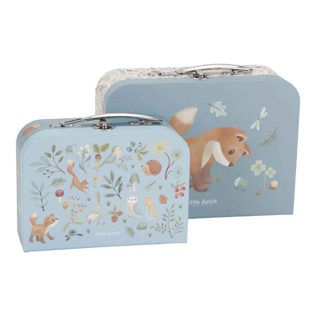 Little Dutch | Suitcase Set Blue FSC | Forest Friends | ChocoLoons