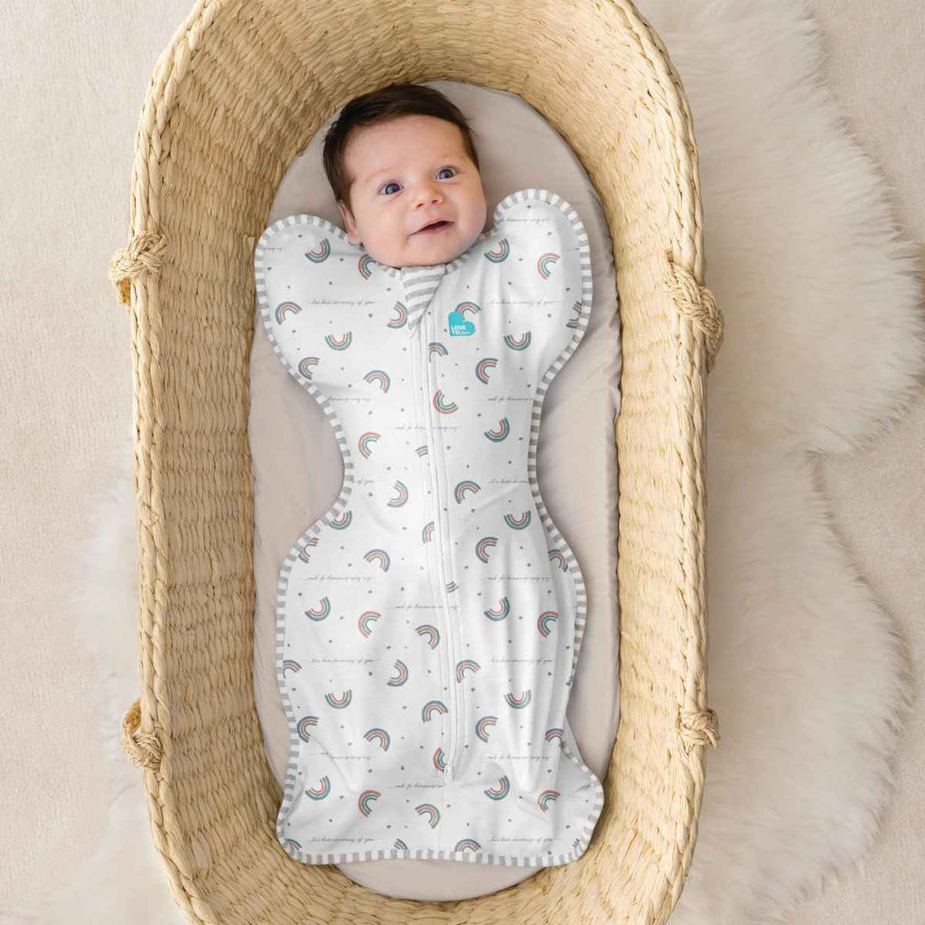 Love To Dream | Baby In Swaddle Up 1.0T Stretch Cotton | Rainbow Dream | ChocoLoons