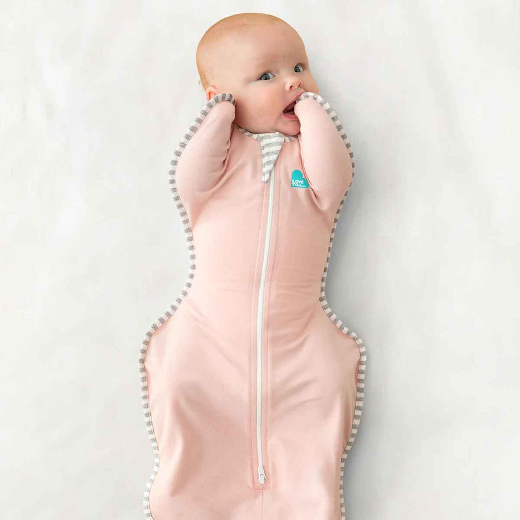 Love To Dream | Baby In Swaddle Up 1.0T Stretch Cotton | Dusty Pink | ChocoLoons