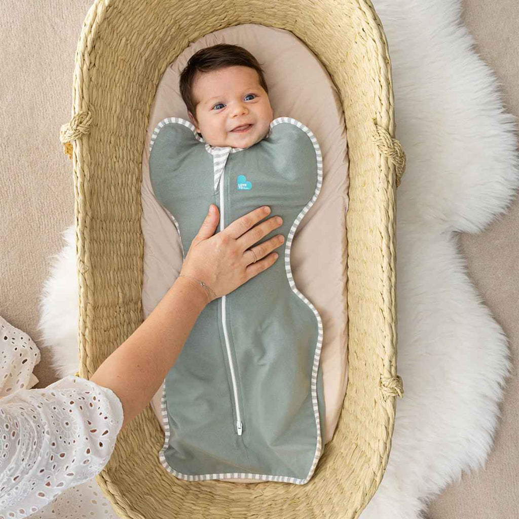 Love To Dream | Baby In Swaddle Up 1.0T Stretch Cotton | Deep Olive | ChocoLoons