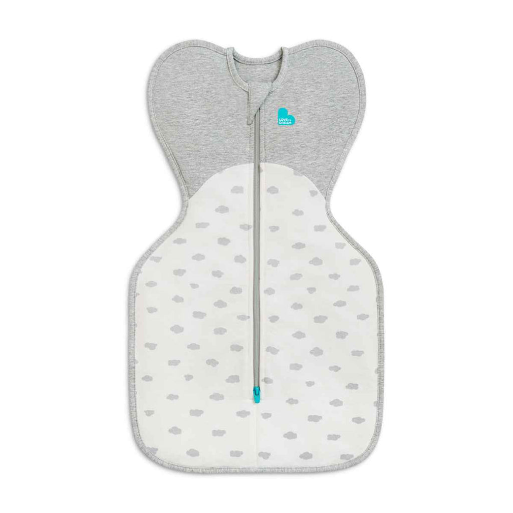 Love To Dream | Swaddle Up 1.5T Stretch Cotton Fleece | Mini Cloud White | ChocoLoons