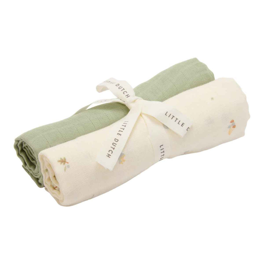 Little Dutch | Swaddles Muslin | Forest Treasures & Sage | ChocoLoons