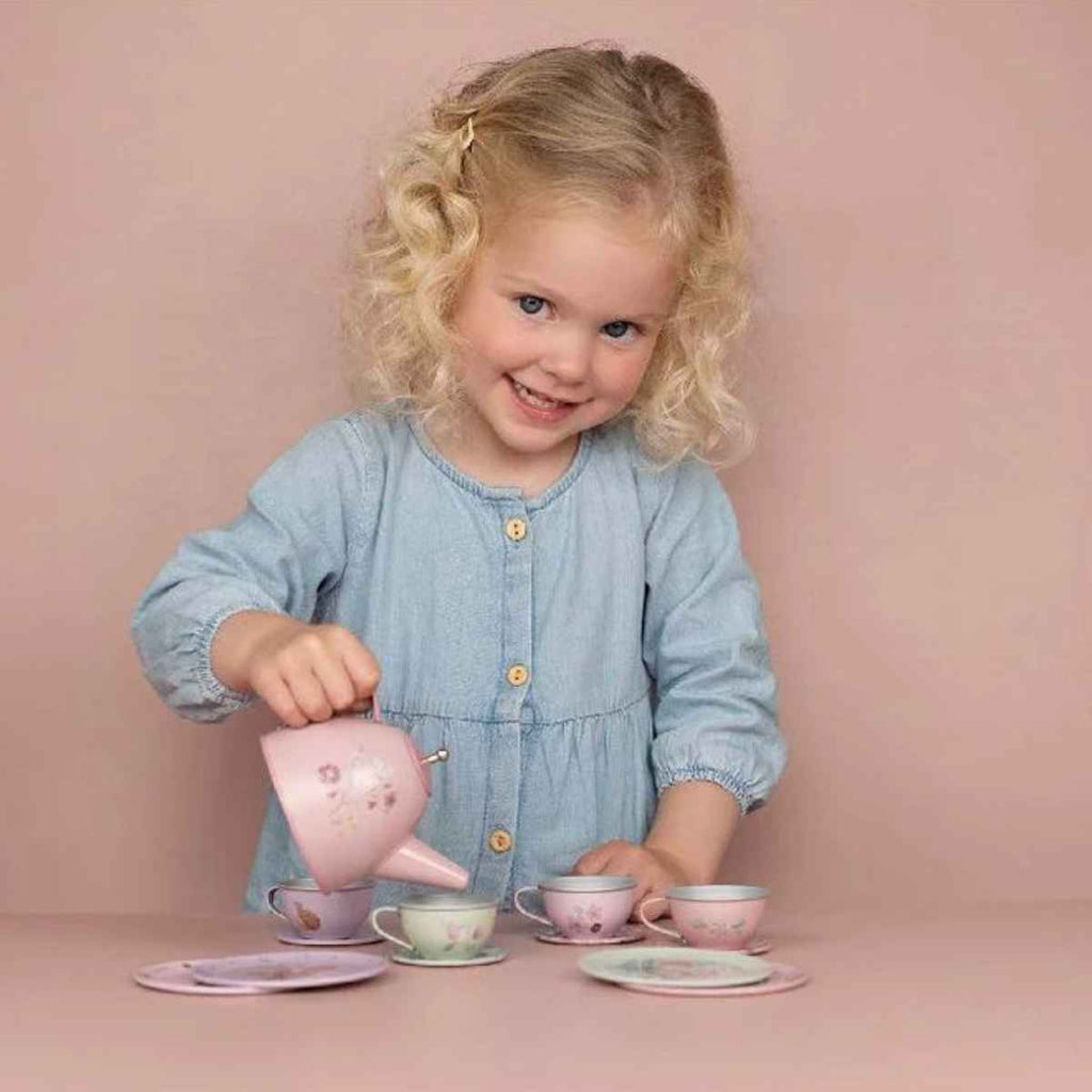 Little Dutch | Girl Playing With Tea Set | Fairy Garden | ChocoLoons