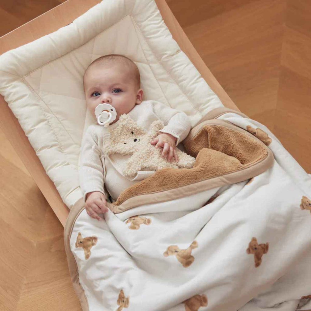 Jollein | Baby Using Teddy Bear Blanket | ChocoLoons