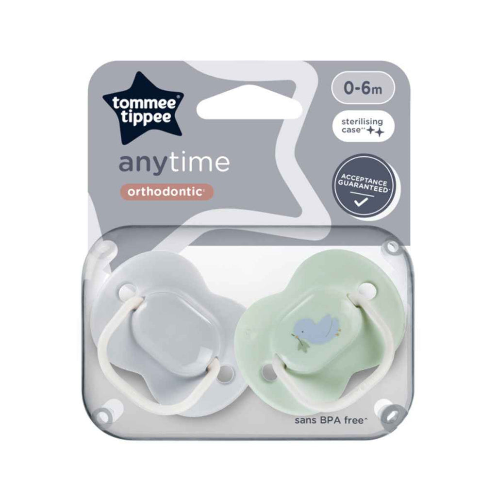 Tommee Tippee | BB Anytime Soothers 0-6Mths | Blue | Bird | In Packaging | ChocoLoons