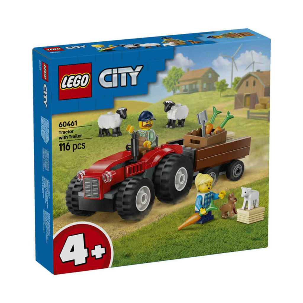 LEGO | City | Red Farm Tractor With Trailer & Sheep | ChocoLoons