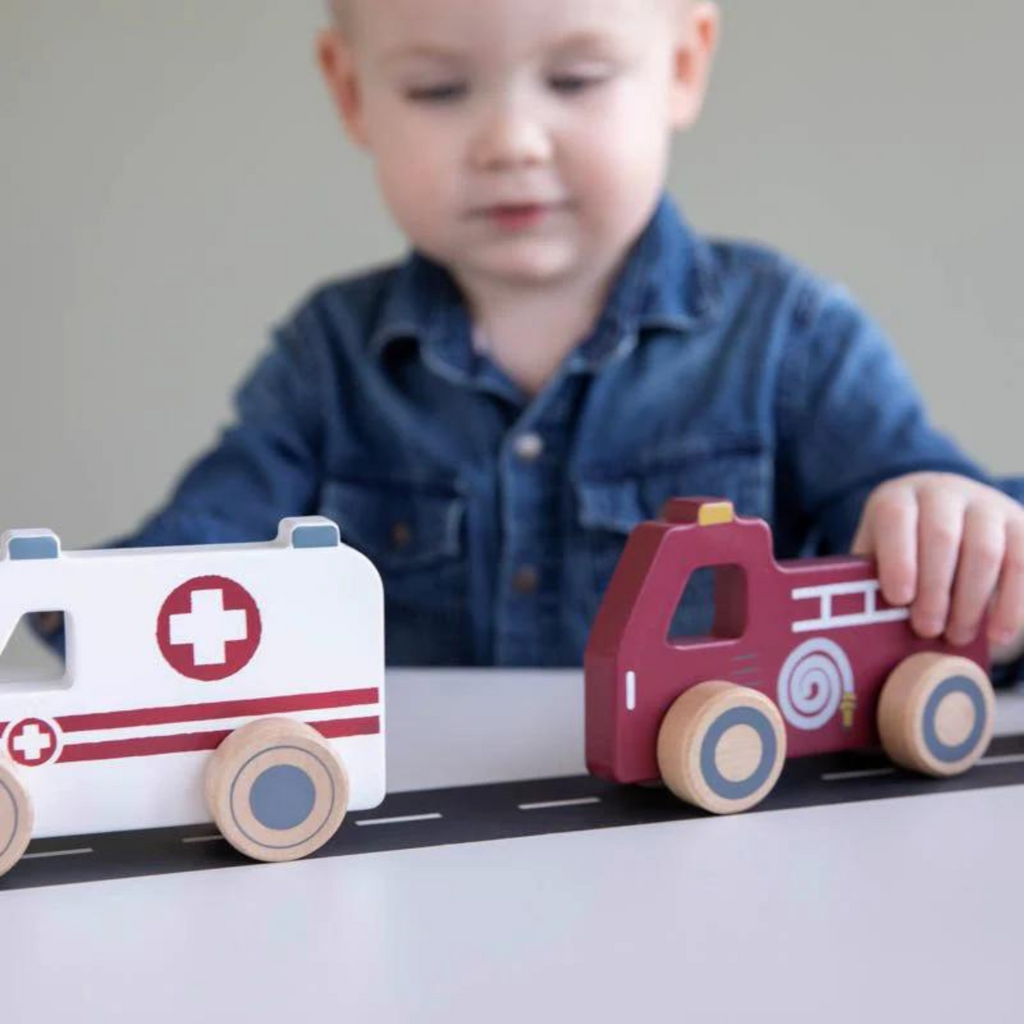Little Dutch | Boy Playing With Emergency Service Vehicles | ChocoLoons