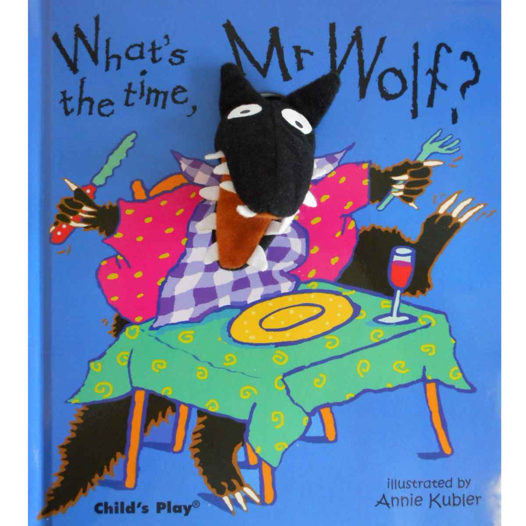 Child's Play | What's The Time, Mr Wolf? | Hard Cover | Finger Puppet Book | ChocoLoons