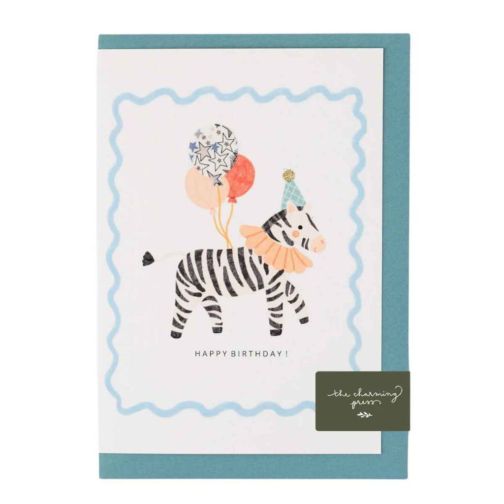 The Charming Press | Birthday Card | Liberty Adelajda's Wish Zebra Fabric | ChocoLoons