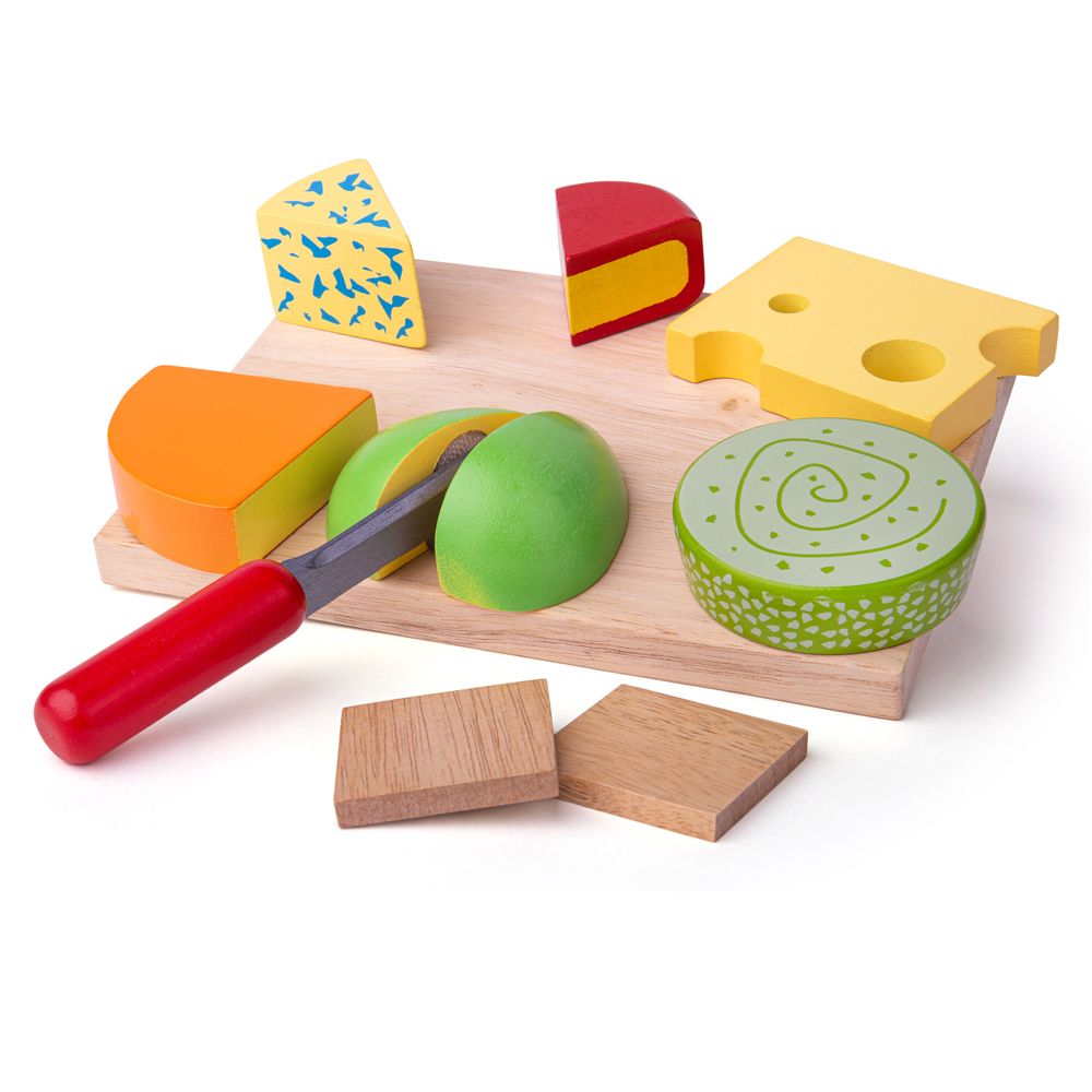 Bigjigs Cheese Board Set | Wooden Play Food | Chocoloons