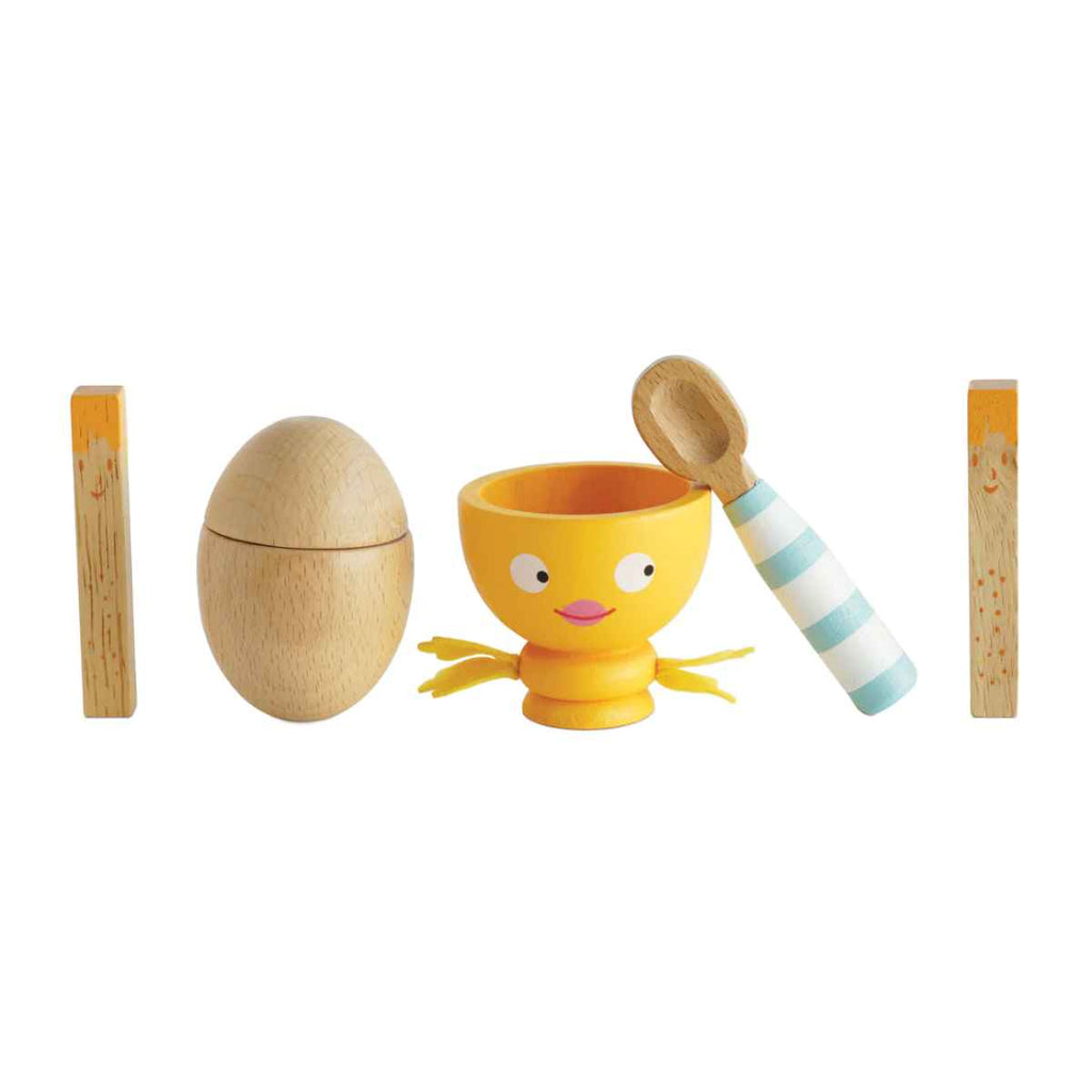 Le Toy Van | Wooden Egg Cup Toy Set | Front View | ChocoLoons
