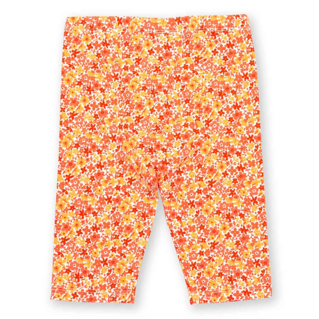 Kite Clothing | Floral Orange, Yellow & Red Pedal Pushers | Back View | ChocoLoons