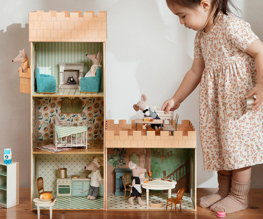 Girl Playing With Maileg Doll's House & Furniture | ChocoLoons