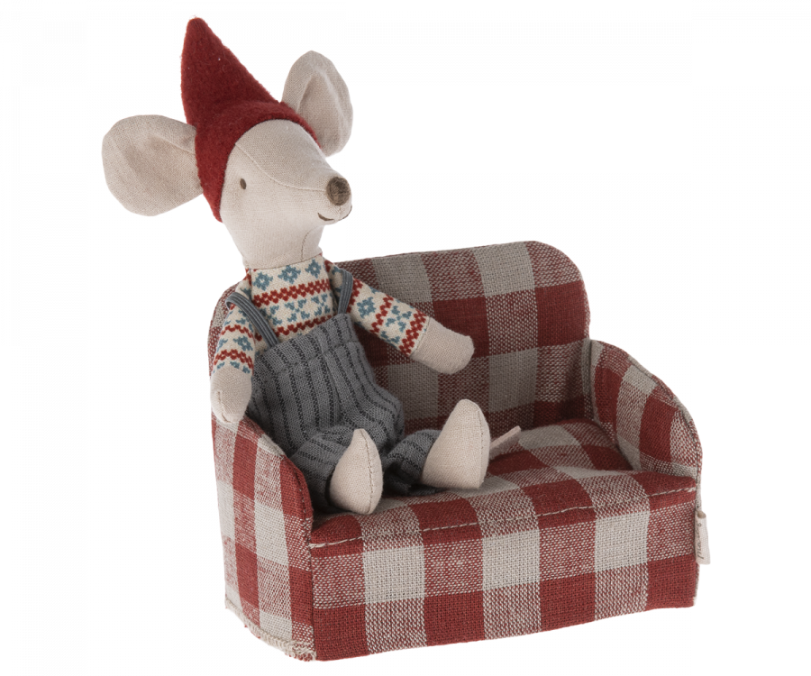 Maileg Mouse Sitting On Miniature Couch | ChocoLoons