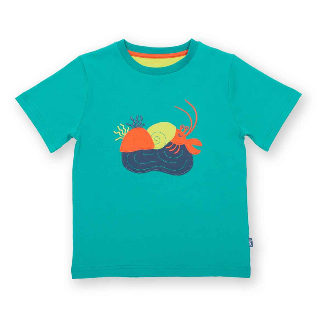 Kite Clothing | Turquoise T-shirt With Rockpool Detail | Front View | ChocoLoons