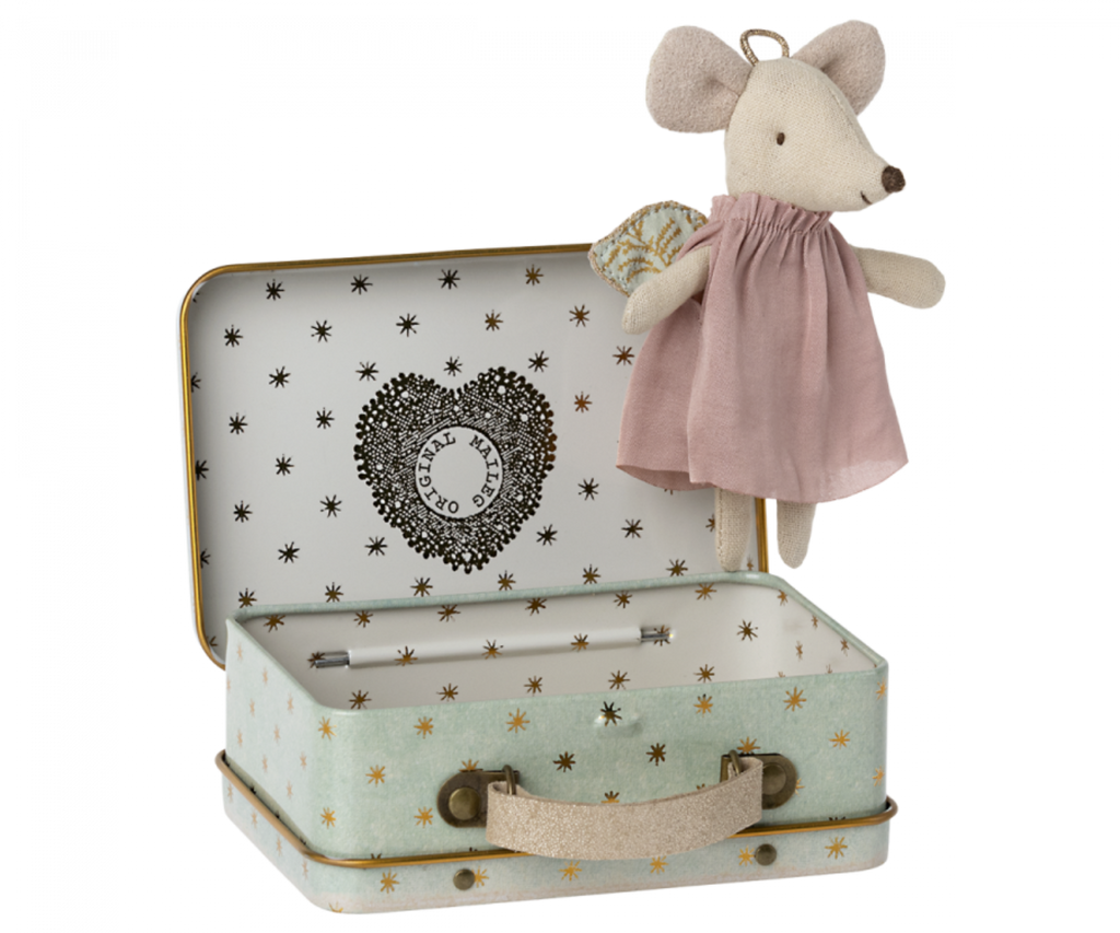Maileg | Angel Mouse & Miniature Suitcase | ChocoLoons