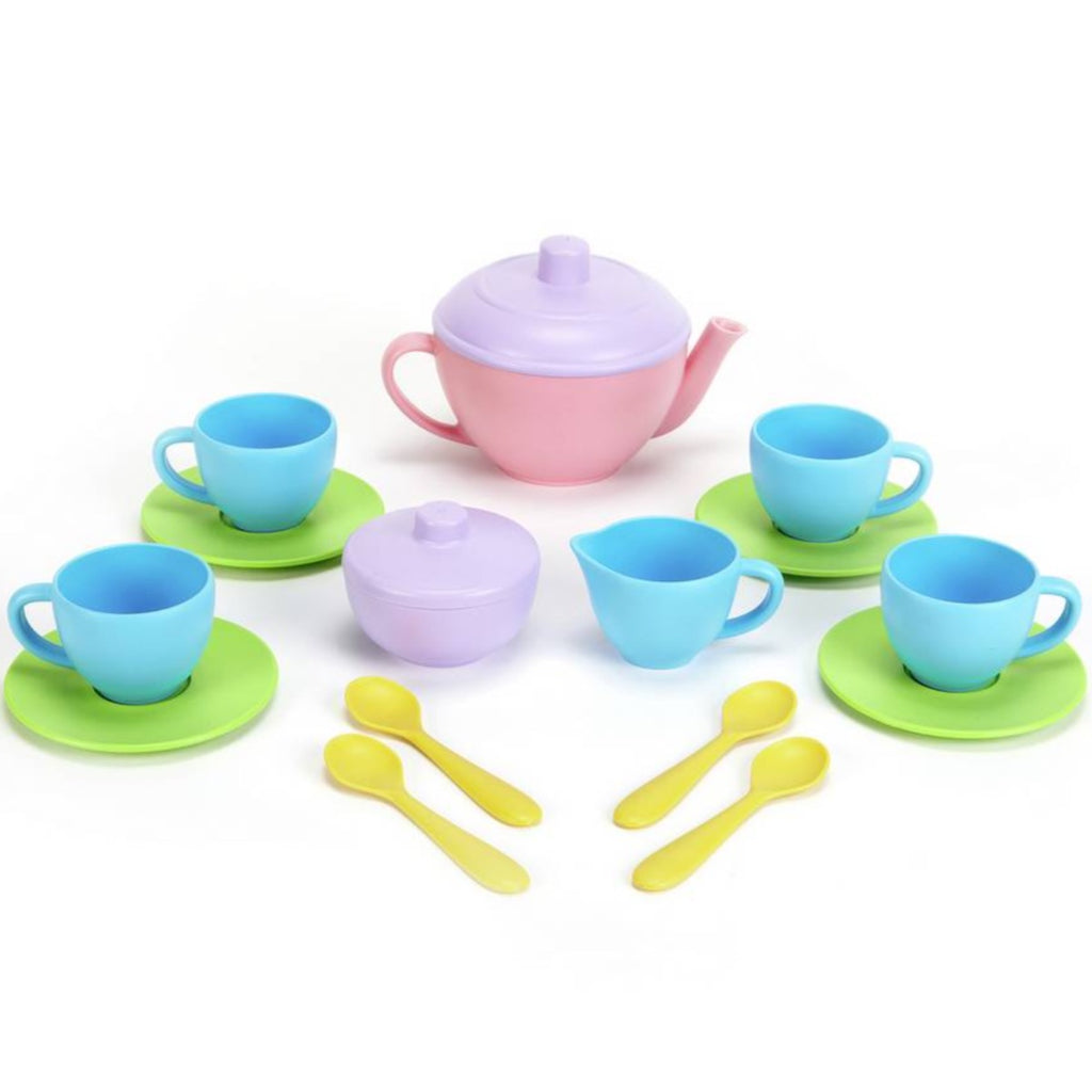 Green Toys Tea Set | Pink Teapot | Chocoloons