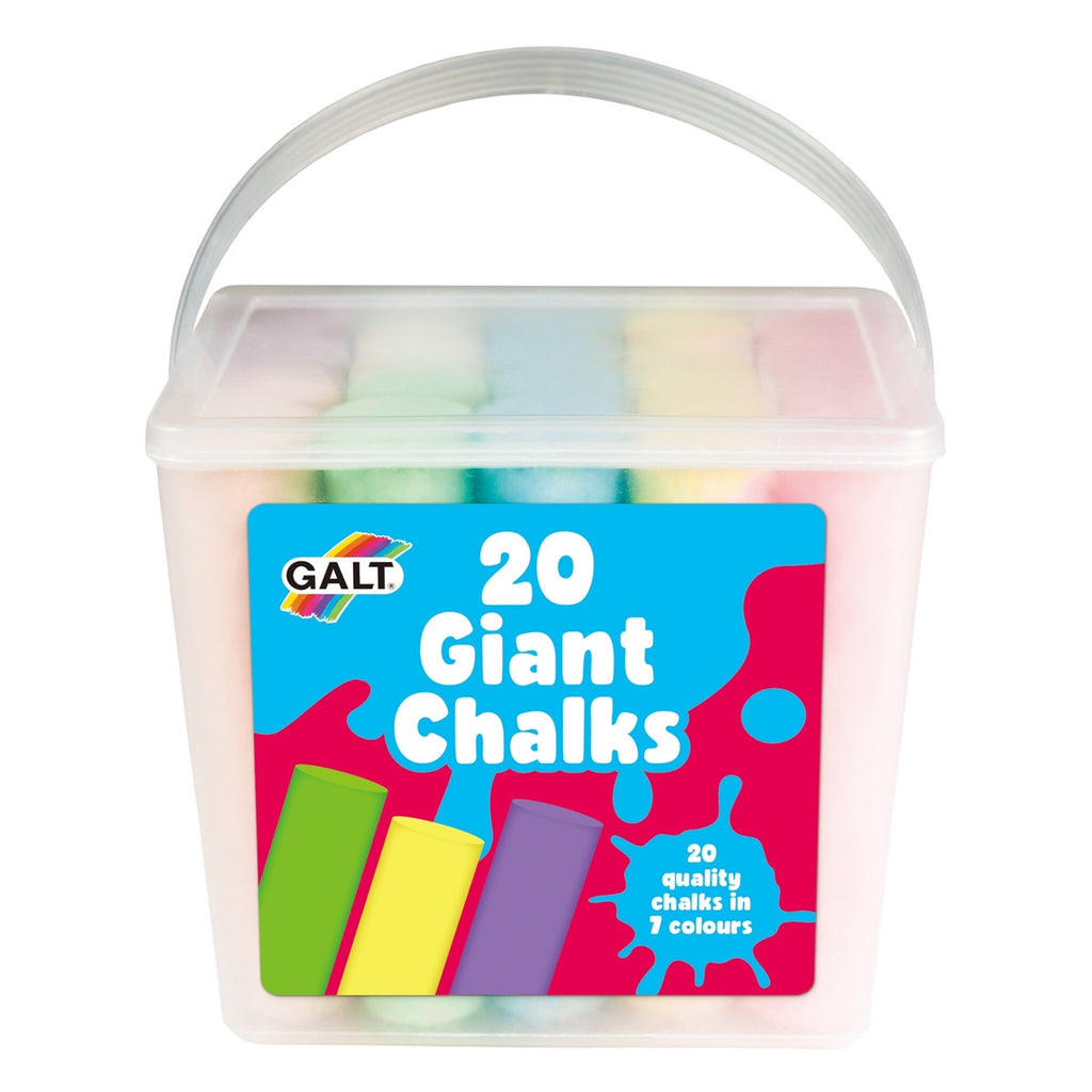 Galt Toys | 20 Giant Chalks | Front View | ChocoLoons
